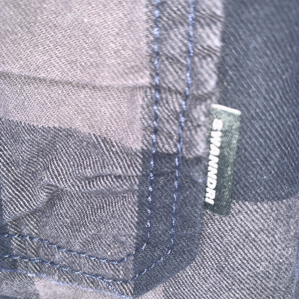 Swanndri Plaid Button Quilted Shacket Mens Large Gray Black Blue New Zealand - Picture 4 of 16